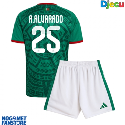 Meksiko Roberto Alvarado #25 Domaci Dres za djecu SP 2026 Kratak Rukav (+ Kratke hlače)